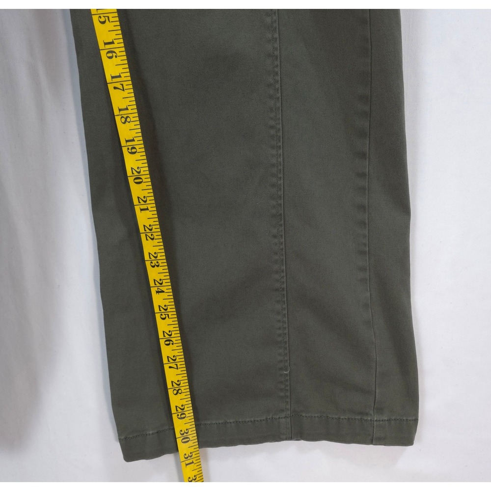 St Johns Bay Wide Leg Pants Sailor Button Women 10 Olive Green Nautical Style - Picture 6 of 12